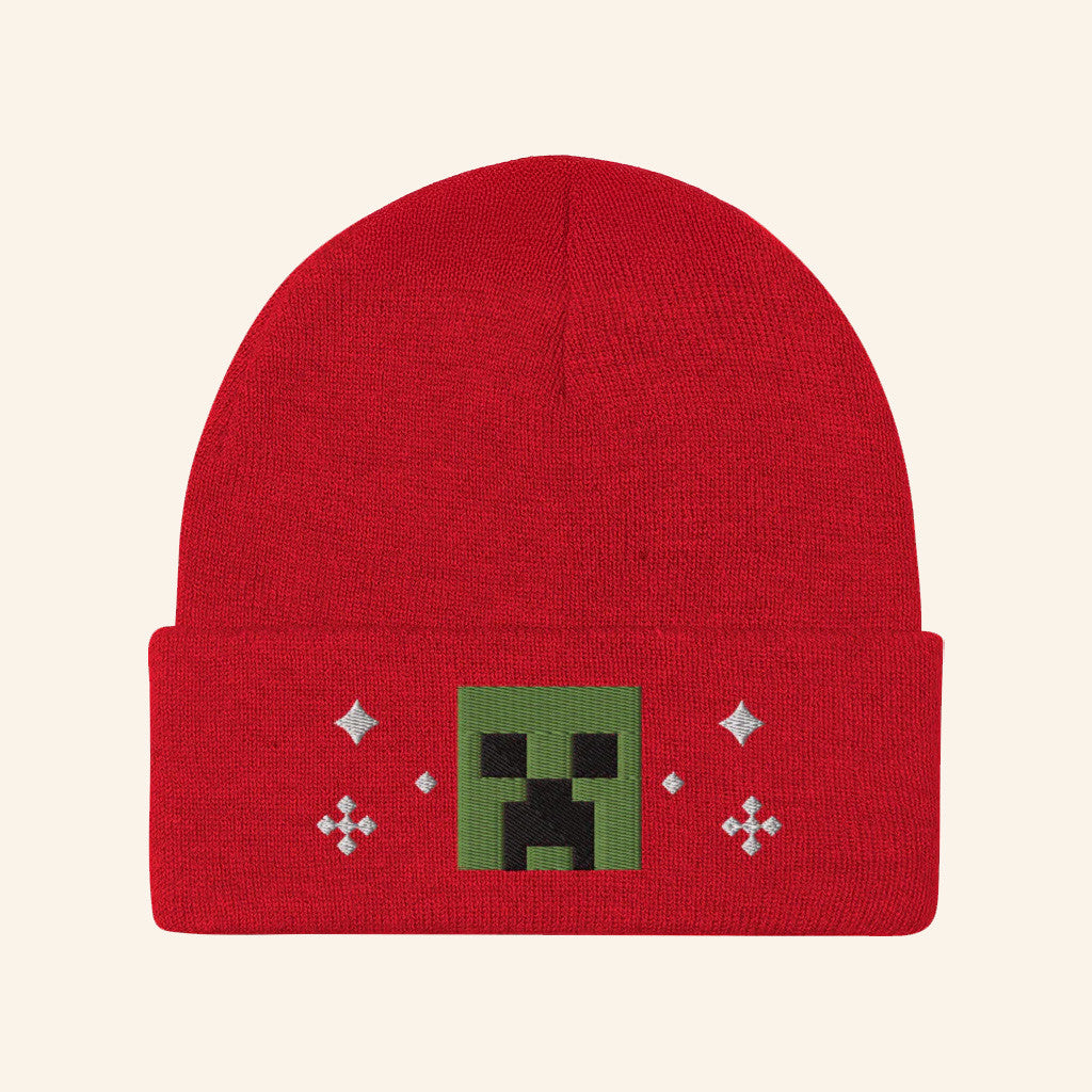 Minecraft Merch Minecraft Creeper Holiday Pom Beanie Christmas Gifts For Her - Lilybirchmarket