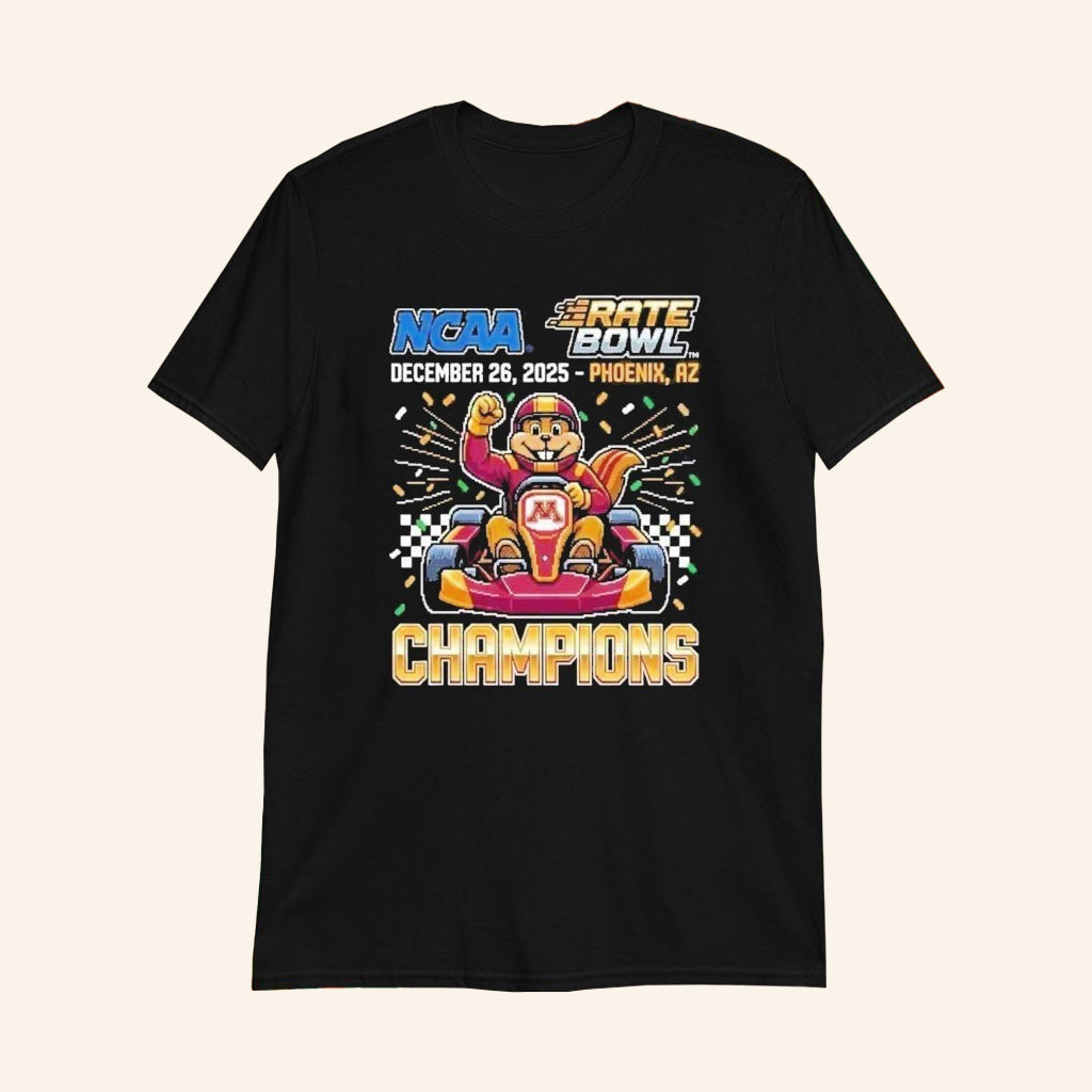 Minnesota Football Rate Bowl Champions Mascot 2025 T-Shirt Minnesota Football Merch Fan Gifts - Lily Birch Market