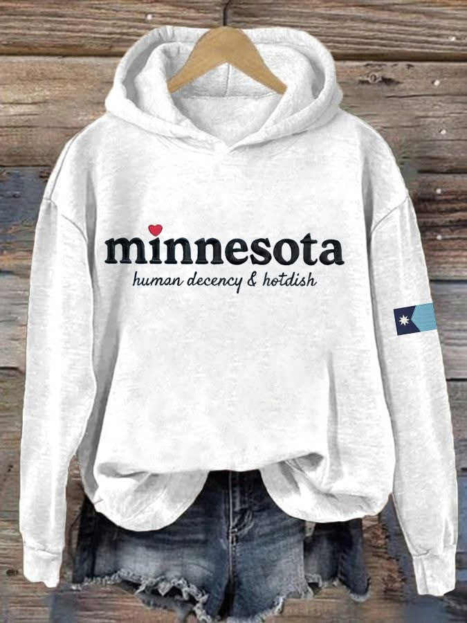 Minnesota Human Decency And Hotdish Hoodie Stand With Minnesota Clothing Abolish ICE Merch - Lilybirchmarket