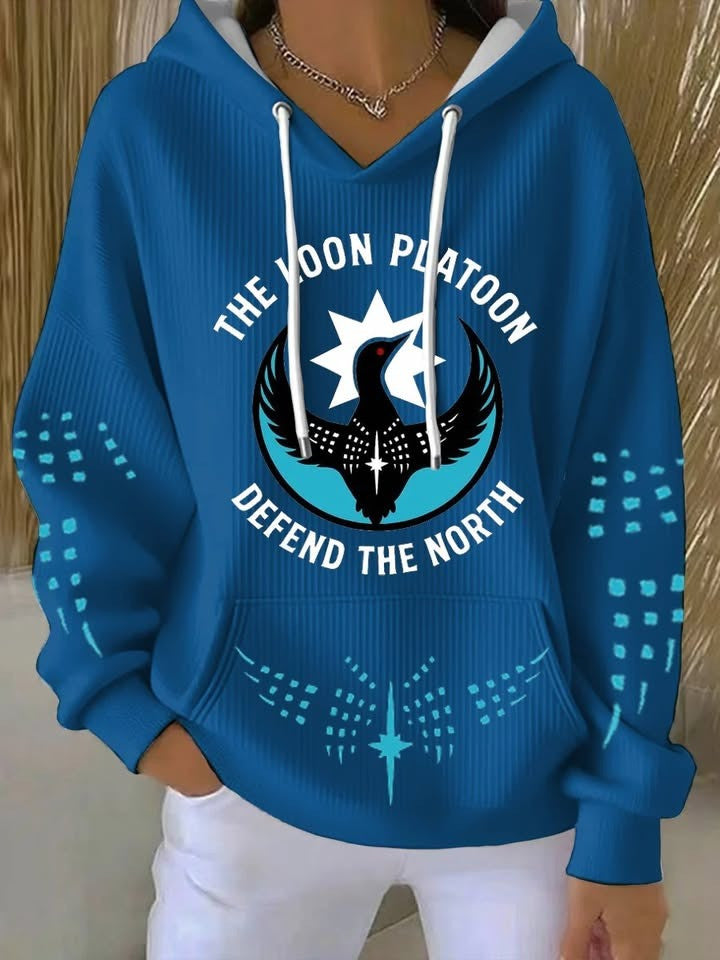 Minnesota Rebel Alliance Hoodie The Loon Platoon Defend The North Hooded Sweatshirt For Women - Lilybirchmarket