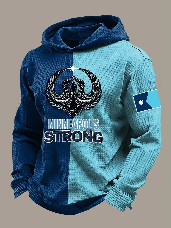 Minnesota Strong Hoodie Men's MN State Bird Loon Resistance Hooded Sweatshirt Fck ICE Merch - Lilybirchmarket
