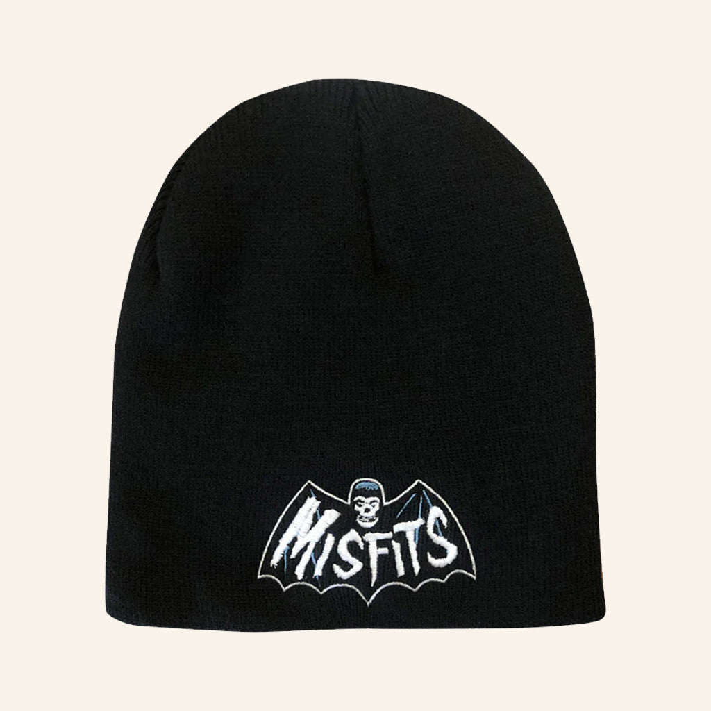 Misfits Merch Bat Fiend Beanie Embroidered Gift Ideas For Rock Fans - Lilybirchmarket