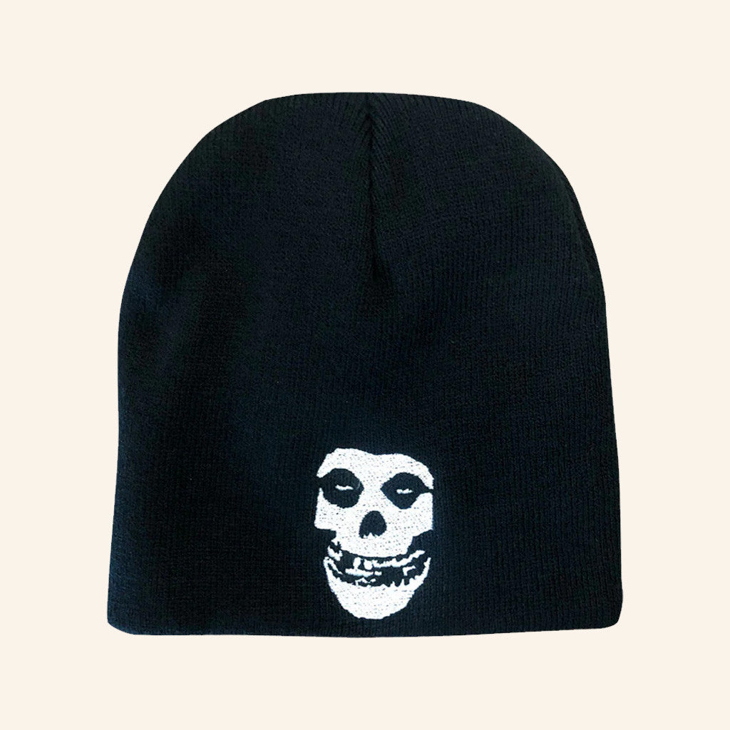Misfits Merch Classic Fiend Skull Beanie Embroidered Gifts For Rock Fans - Lilybirchmarket