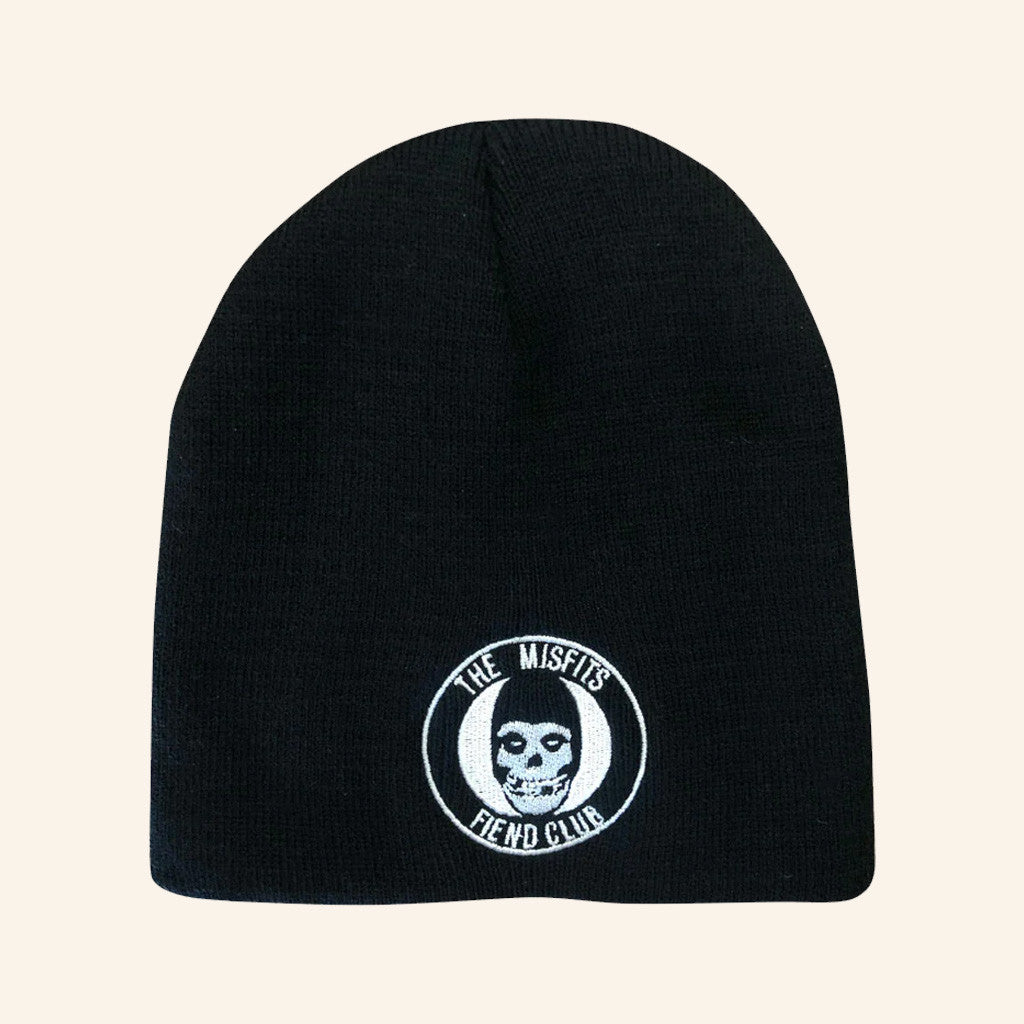 Misfits Merch Embroidered Fiend Club Beanie Gift Ideas For Rock Lovers - Lilybirchmarket