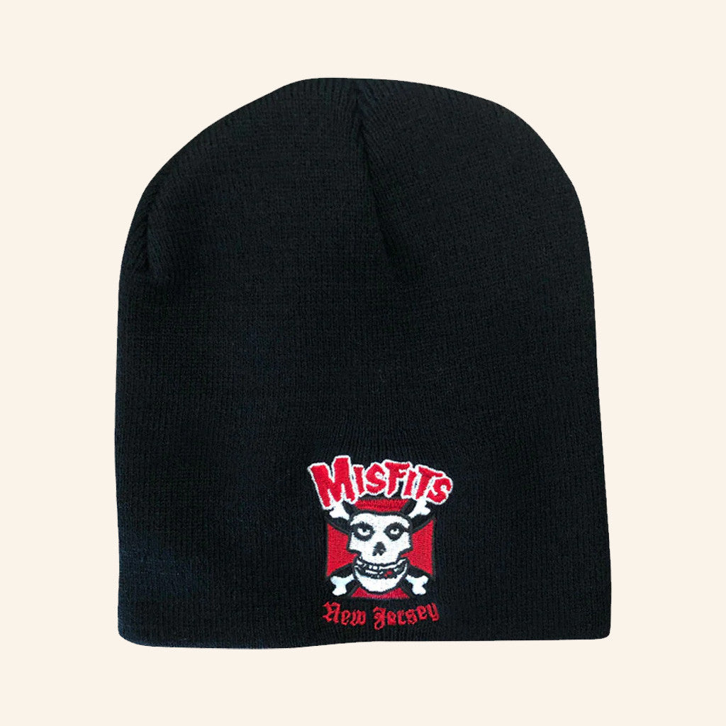 Misfits Merch Embroidered Misfits New Jersey Beanie Gift Ideas For Rock Fans - Lilybirchmarket