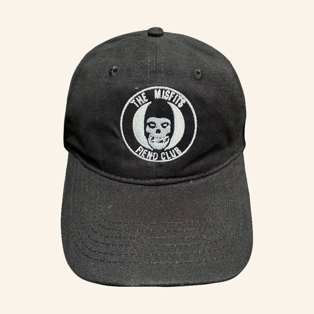 Misfits Merch Fiend Club Embroidered Snapback Hat Gift Ideas For Father - Lilybirchmarket
