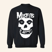 Misfits Merch Misfits Fiend Skull Black Crewneck Sweatshirt Christmas Gift Ideas For Him - Lilybirchmarket