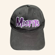 Misfits Merch Misfits Purple Logo Embroidered Snapback Hat Gift Ideas For Rock Lovers - Lilybirchmarket
