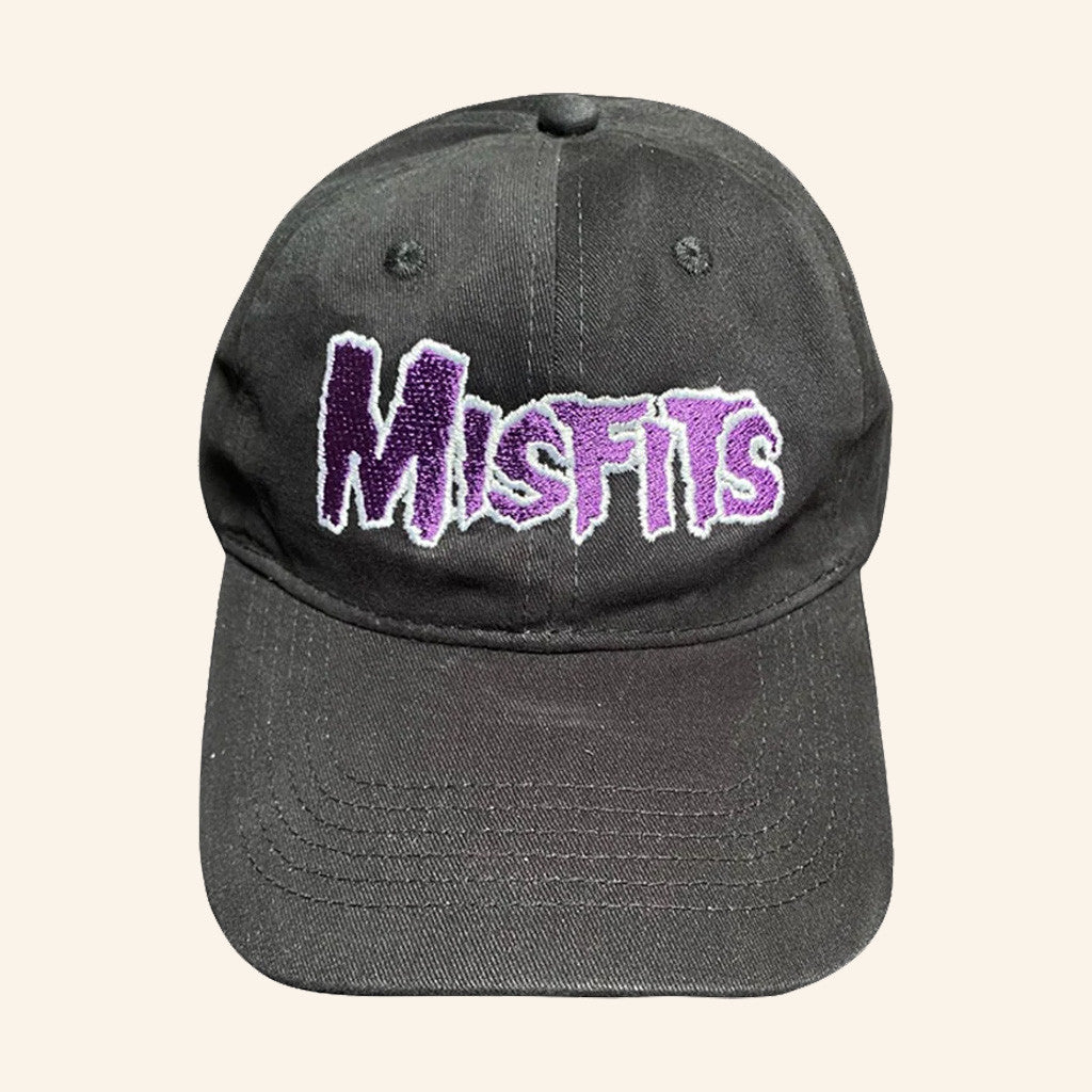 Misfits Merch Misfits Purple Logo Embroidered Snapback Hat Gift Ideas For Rock Lovers - Lilybirchmarket