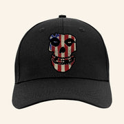 Misfits Merch Stars And Stripes Fiend Skull Black Hat Embroidered Gifts For Father - Lilybirchmarket