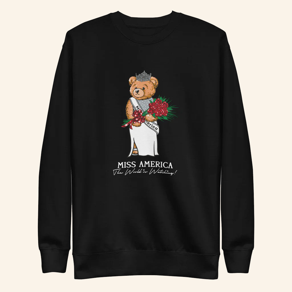 Miss America Merch Abbie Bear Sweatshirt Birthday Ideas For Best Friend - Lilybirchmarket