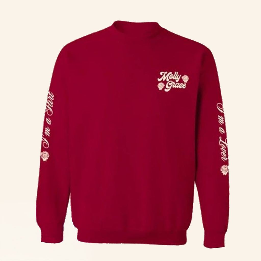 Molly Grace Merch I'm A Lover Flirt Sweatshirt Presents For Music Lovers - Lilybirchmarket