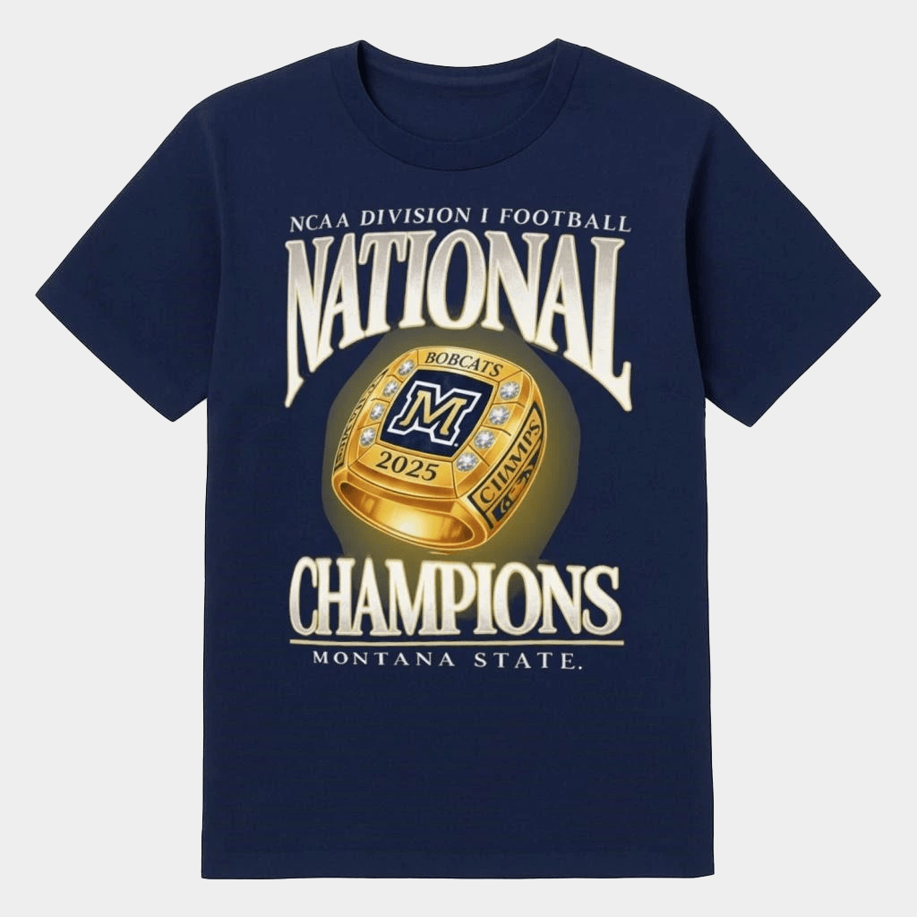 Montana State Football National Champions Ring T-Shirt Gifts Ideas For Football Lovers - Lily Birch Market