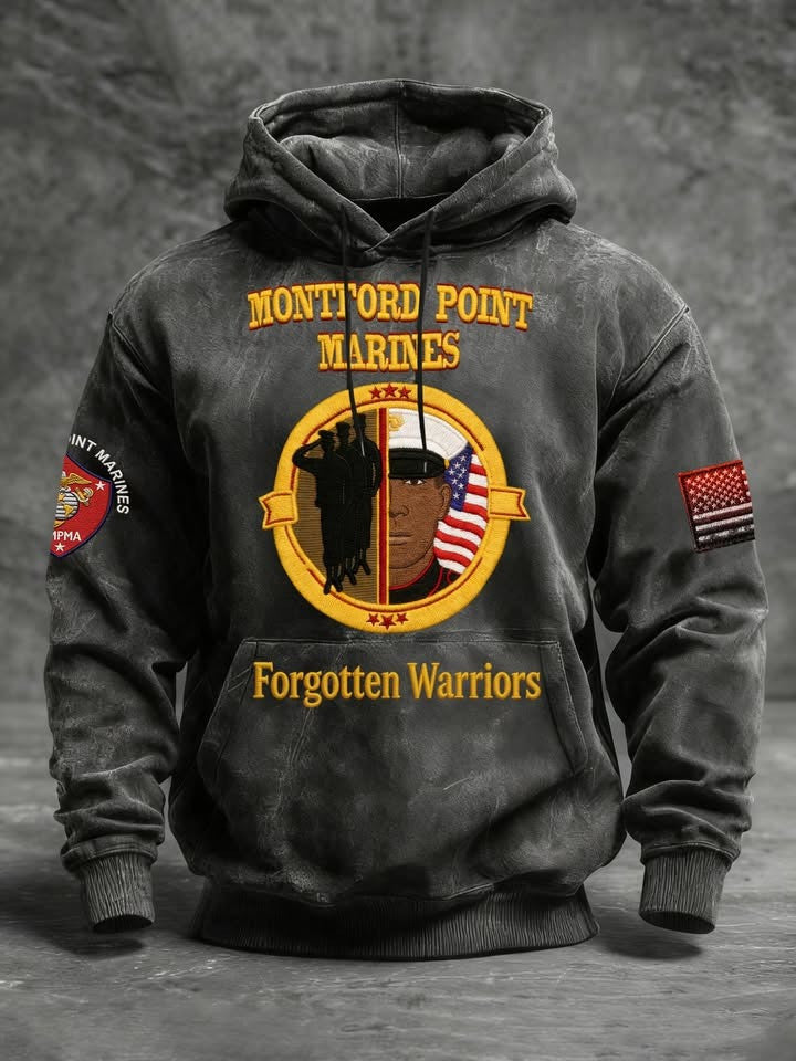 Montford Point Marines Forgotten Warriors Hoodie USMC Merch Gifts For Veterans - Lilybirchmarket