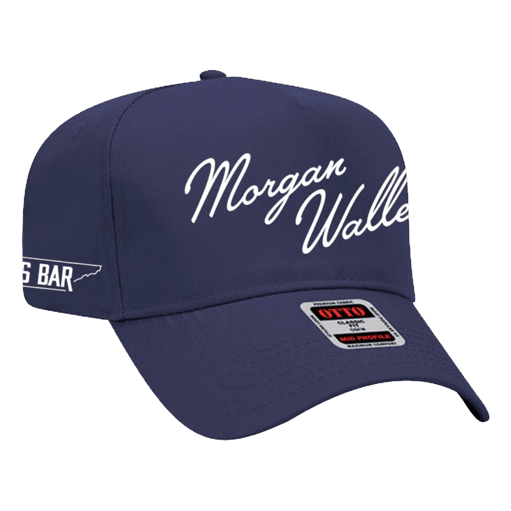Morgan Wallen Hat Morgan Wallen Navy Cursive Hat Father's Day Gifts For Husband - Lilybirchmarket