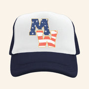 Morgan Wallen Merch Mw Americana Foam Trucker Hat Unique Gifts For Music Lovers - Lilybirchmarket