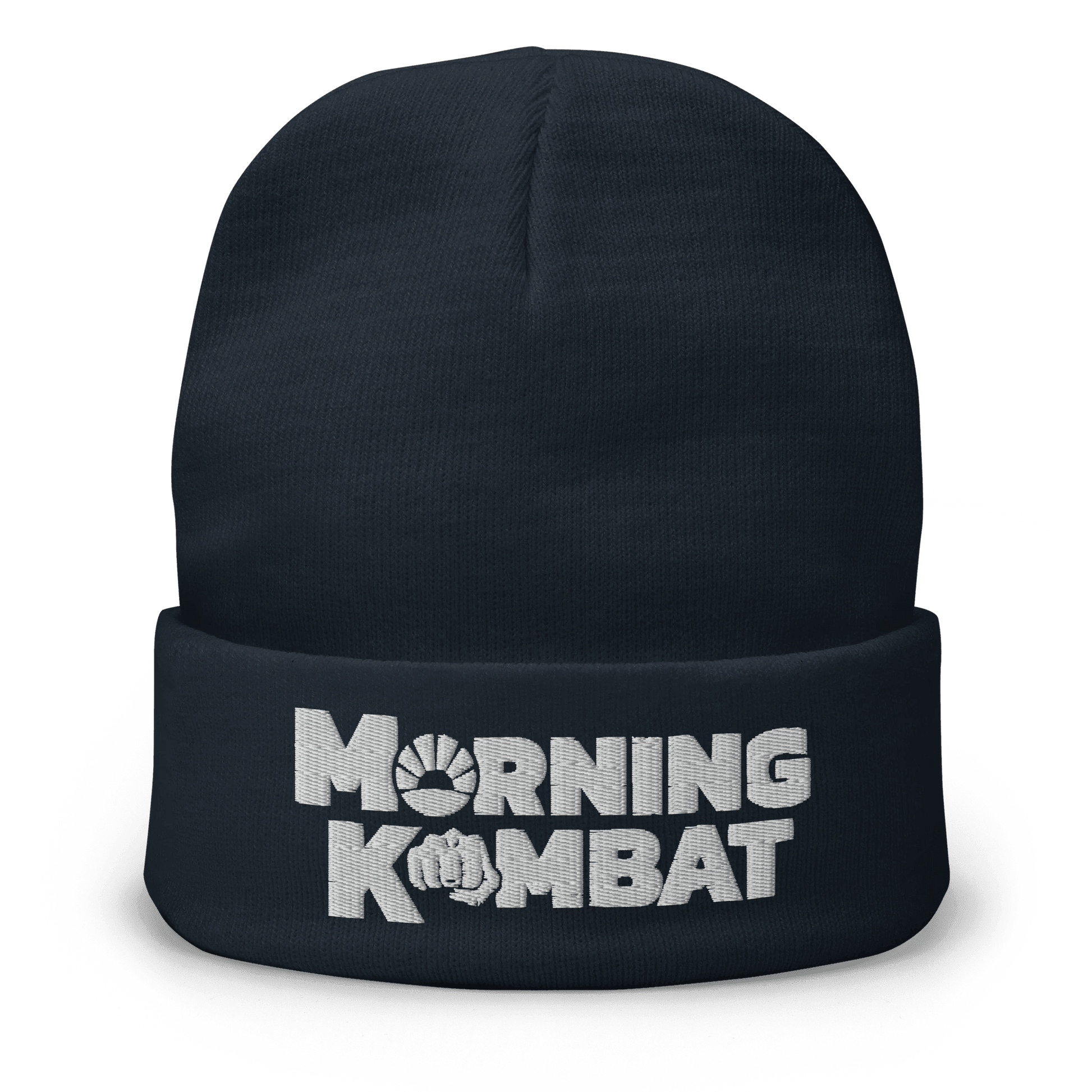 Morning Kombat Merch Morning Kombat Navy Beanie Top Father's Day Gifts - Lilybirchmarket