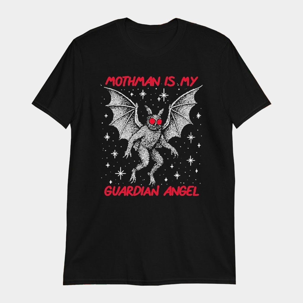 Moth Man Is My Guardian Angel T-Shirt Funny Cryptids Shirts Gifts For Brother - Lily Birch Market