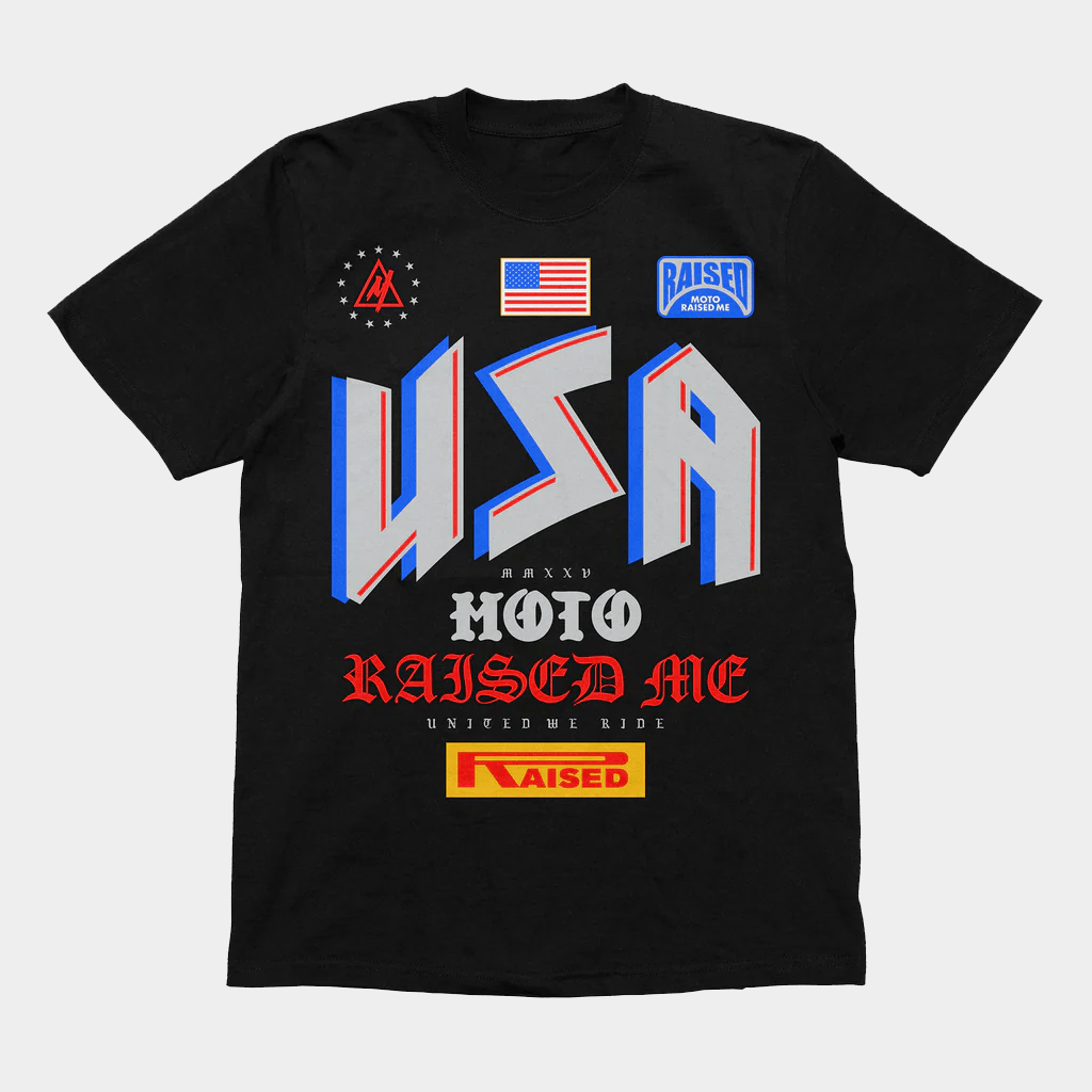 Moto Raised Me United We Ride United T-Shirt Gifts For Boyfriend - Lily Birch Market