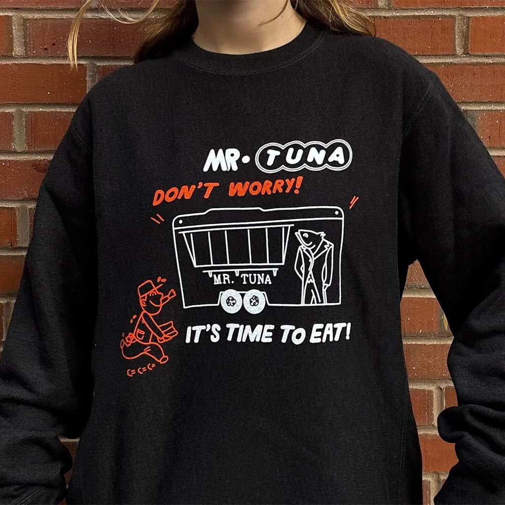 Mr Tuna Merch Mr Tuna Don't Worry It's Time To Eat Sweatshirt Gifts For Besties - Lilybirchmarket