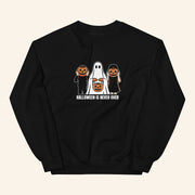 Murder With My Husband Merch Halloween Is Never Over Sweatshirt Jacko Trio Crewneck Gifts - Lilybirchmarket