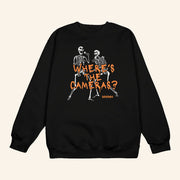 Murder With My Husband Merch MWMH Where's The Cameras Crewneck Sweatshirt Wife Gifts - Lilybirchmarket