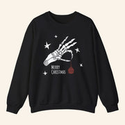 Murder With My Husband Merch Skeleton Ornament Merry Christmas Sweatshirt Gifts For Dad - Lilybirchmarket