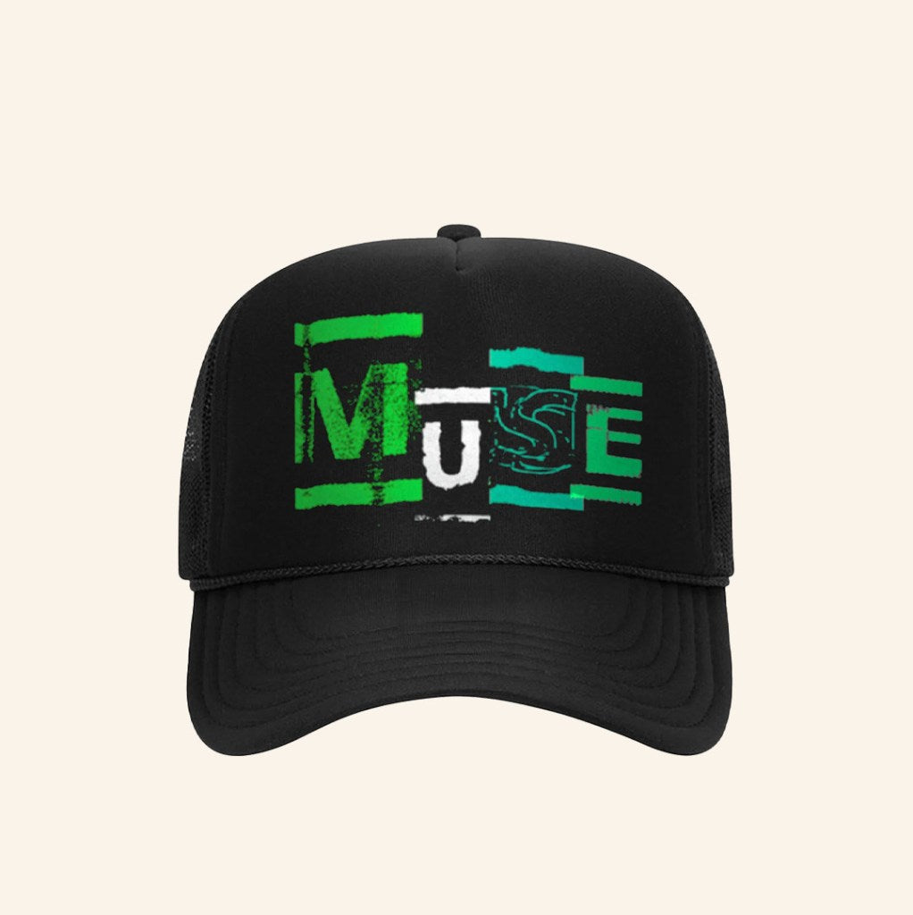 Muse Merch Collage Logo Trucker Hat Christmas Present Ideas For Dad - Lilybirchmarket
