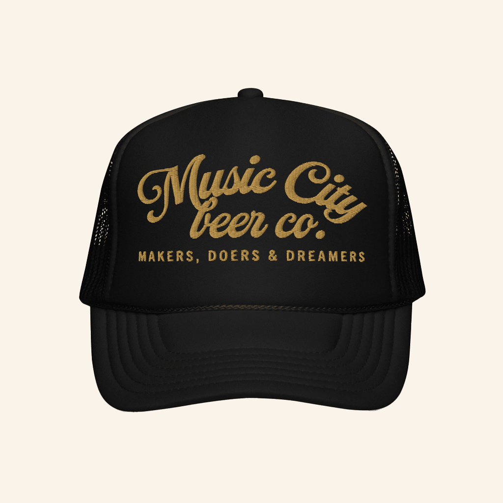 Music City Beer Merch Creators' Embroidered Trucker Hat Present For Husband - Lilybirchmarket
