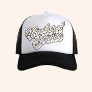 Mustard Service Merch Mustard Service Logo Trucker Hat Cool Gifts For Rock Music Lovers - Lilybirchmarket