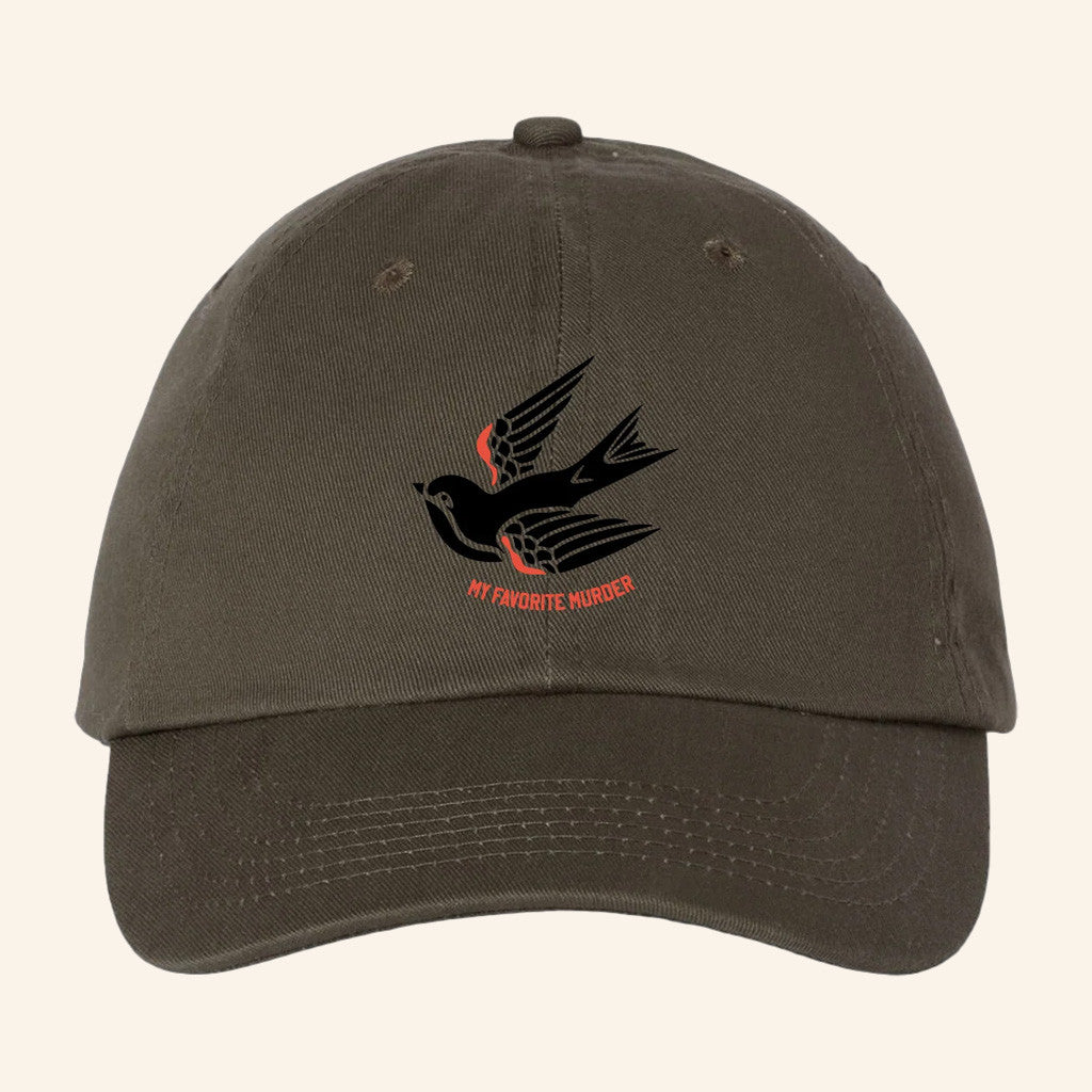 My Favorite Murder Merch Embroidered Swallow Hat Present For Husband - Lilybirchmarket