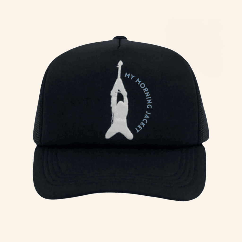 My Morning Jacket Merch Flying V Man Trucker Hat Embroidered Gifts For Husband - Lilybirchmarket