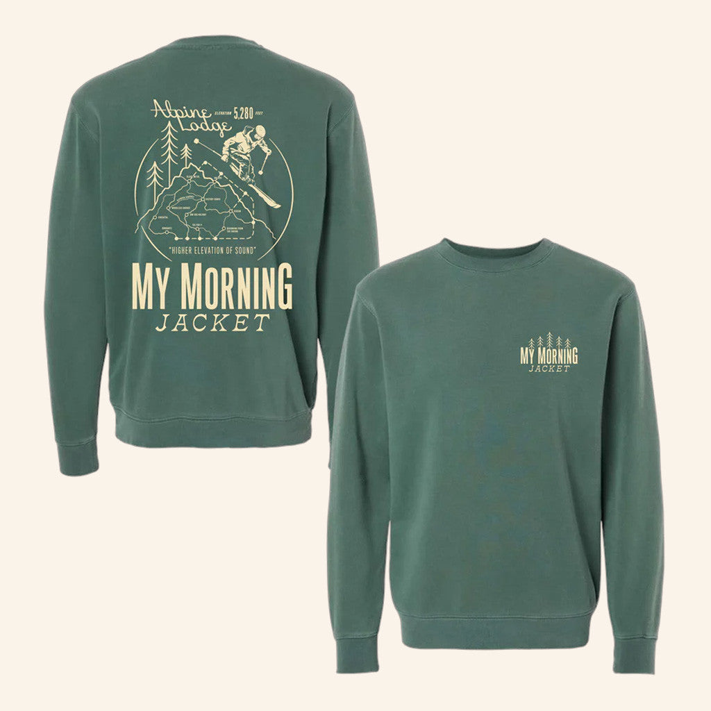 My Morning Jacket Merch Trail Map Crewneck Sweatshirt Christmas Ideas For Husband - Lilybirchmarket