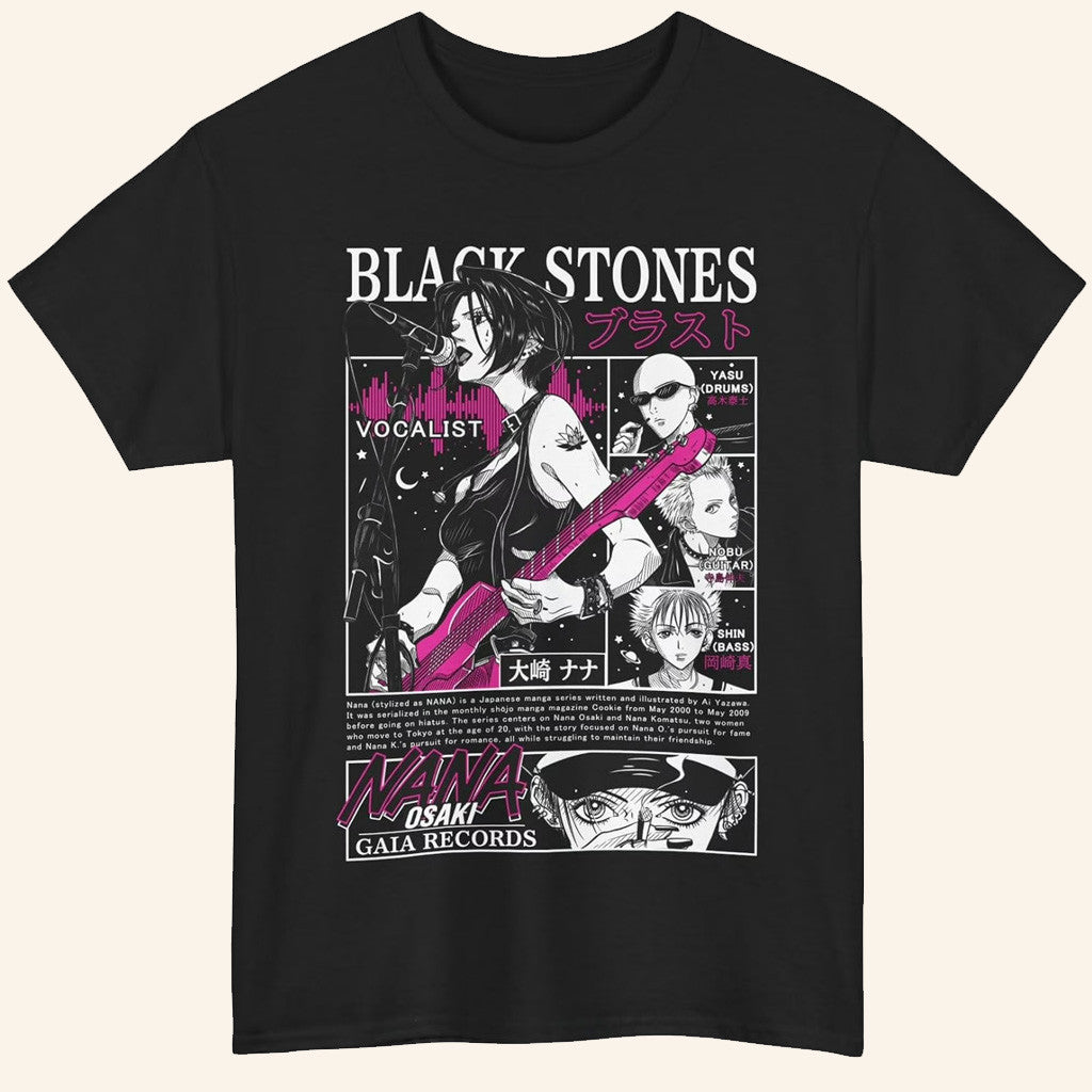 Nana Anime Merch Black Stones Shirt Nana Osaki T-Shirt Gifts For Anime Lovers - Lily Birch Market
