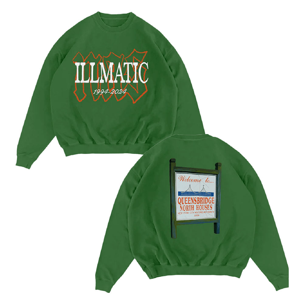 Nas Irjones Merch 30 Years Of Illmatic Green Sweatshirt Bonus Dad Gifts - Lilybirchmarket
