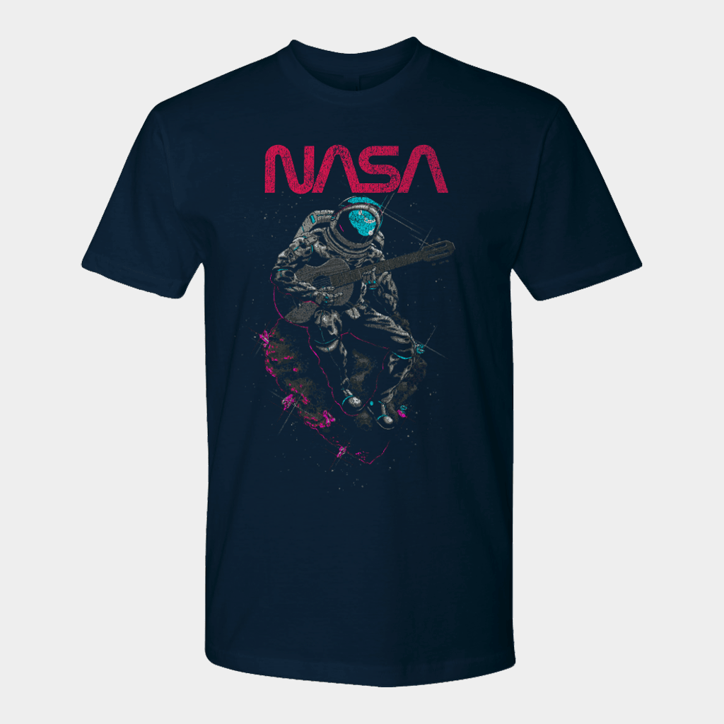 NASA Merch Asteroid Guitar T-Shirt NASA Worm Logo Shirt Best Gifts For Dudes - Lily Birch Market