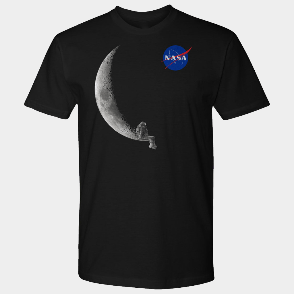 NASA Merch NASA Meatball Logo Shirt Crescent Moon T-Shirt Presents For Boyfriend - Lily Birch Market
