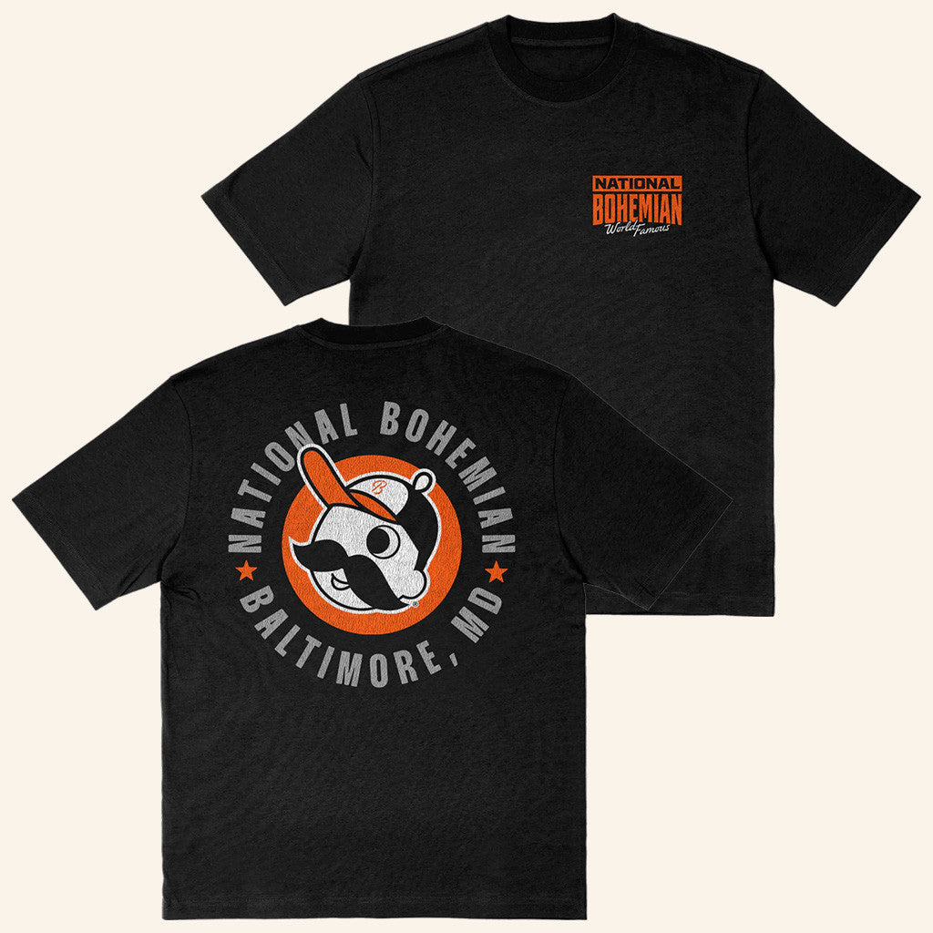 National Bohemian Merch Black T-Shirt Gifts For Father - Lily Birch Market