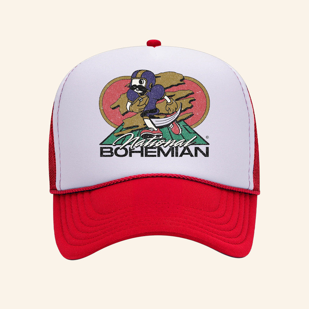 National Bohemian Merch Game Day Boh Red White Trucker Hat Gifts For Dad - Lilybirchmarket