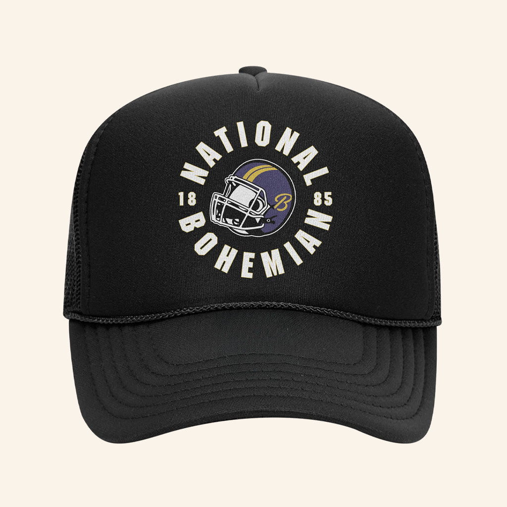 National Bohemian Merch Gridiron Classic Black Trucker Hat Good Gifts For Dad - Lilybirchmarket