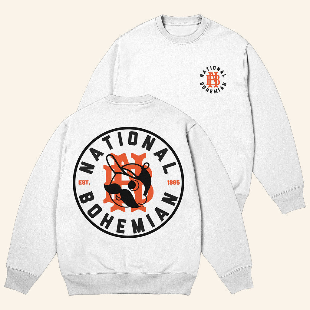National Bohemian Merch National Bohemian White Sweatshirt Gifts For Him - Lilybirchmarket