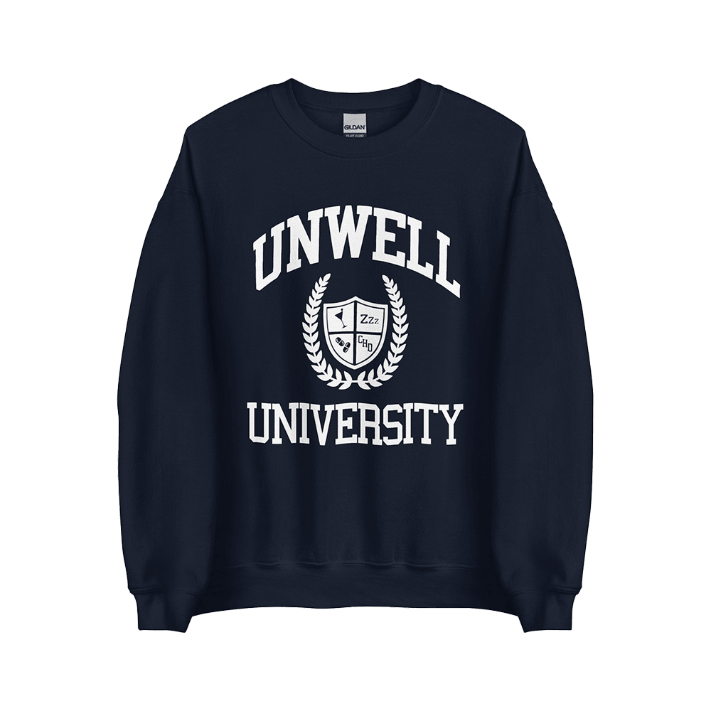 Navy Unwell University Sweatshirt Call Her Daddy Merch Gift for Wife Cozy Sweater - Lilybirchmarket