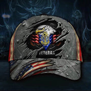 Navy Veteran Hat 3D USN Us Navy Veteran Hat Patriotic Eagle American Flag Cap Vintage 2 - Lilybirchmarket