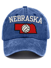 Nebraska Volleyball Hat Embroidered Game Day Hat Volleyball Lovers Gifts - Lilybirchmarket