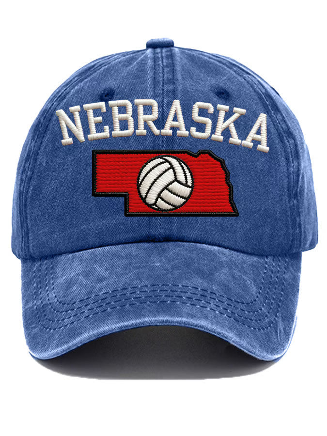 Nebraska Volleyball Hat Embroidered Game Day Hat Volleyball Lovers Gifts - Lilybirchmarket