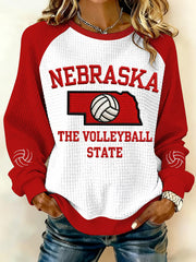 Nebraska Volleyball Sweatshirt Game Day Merch Gifts For Volleyball Lovers - Lilybirchmarket
