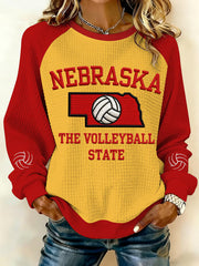 Nebraska Volleyball Sweatshirt Game Day Merch Women's Gifts For Volleyball Lovers - Lilybirchmarket