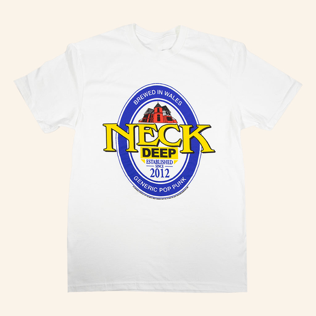 Neck Deep Merch Beer White T-Shirt Unique Gifts For Music Lovers - Lily Birch Market