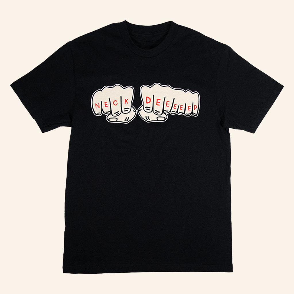 Neck Deep Merch Fist Black T-Shirt Neck Deep Shirt Best Gifts For Music Lovers - Lily Birch Market