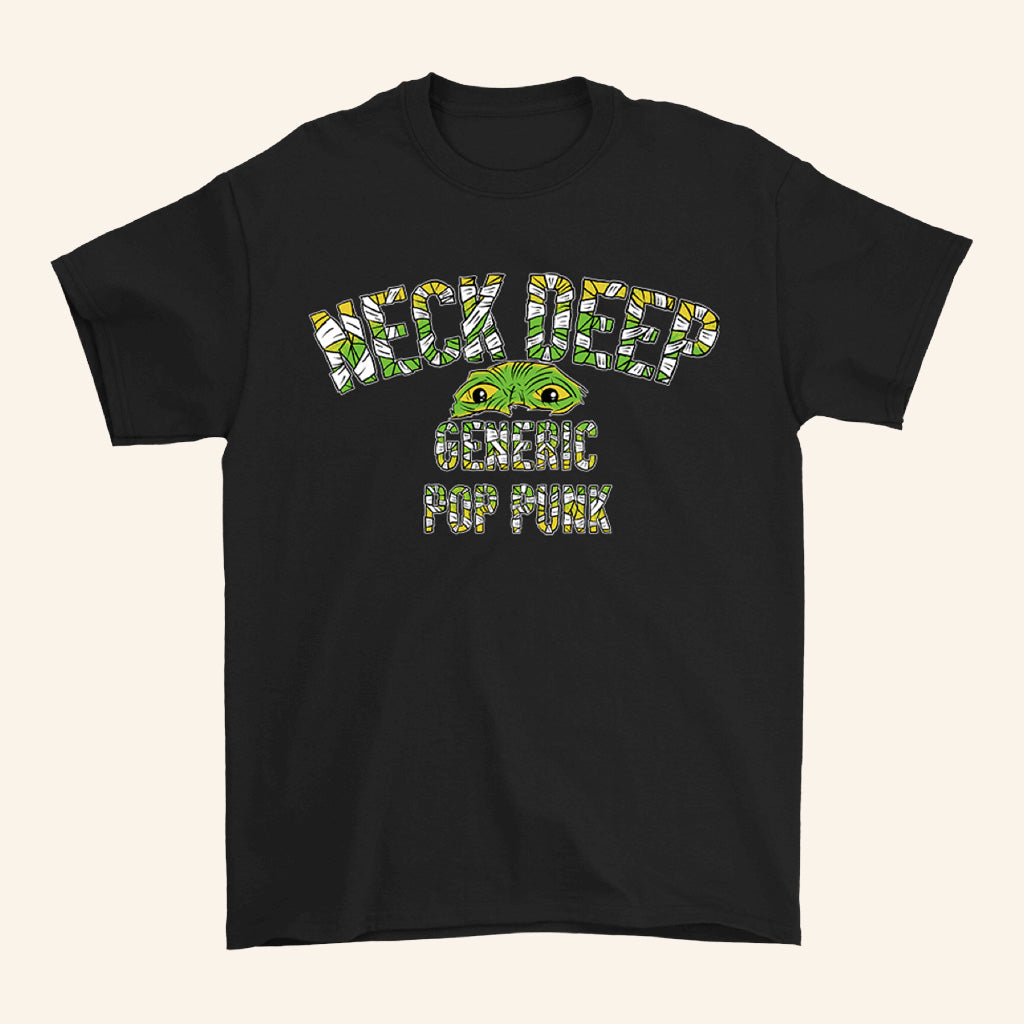 Neck Deep Merch Generic Pop Punk Halloween Black T-Shirt Music Related Gifts For Guys - Lily Birch Market
